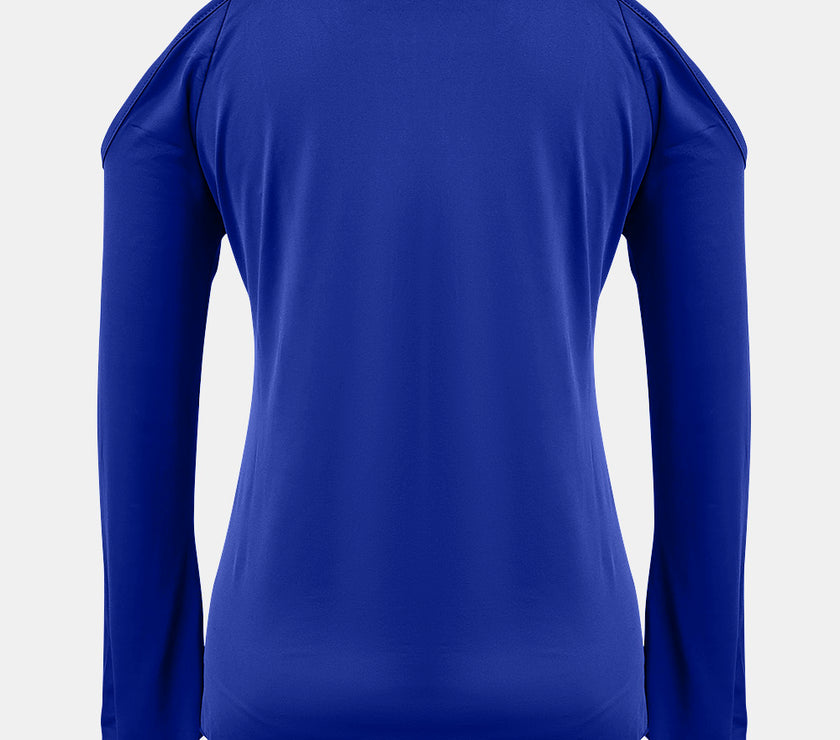 Sequin V-Neck Cold Shoulder Top