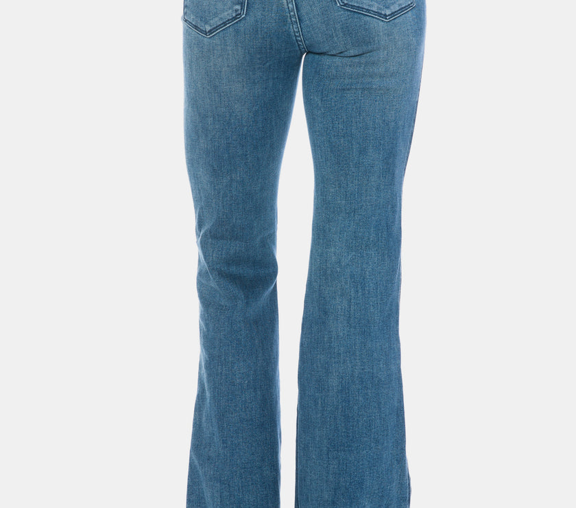 Judy Blue Full Size Tummy Control Cut Hem Flare Jeans