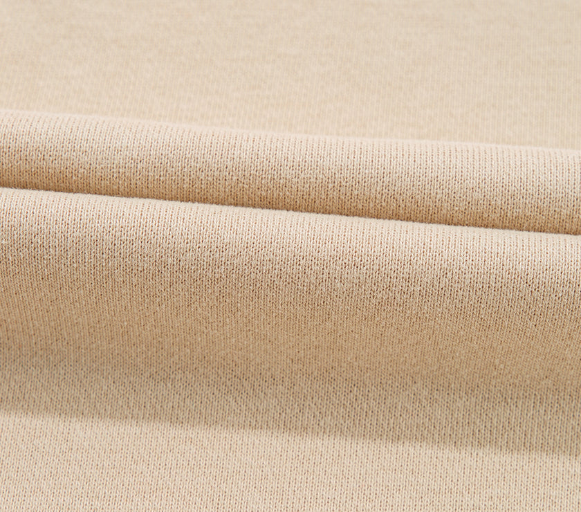 Apricot Striped Accent Pullover and Shorts Two Piece Casual Set