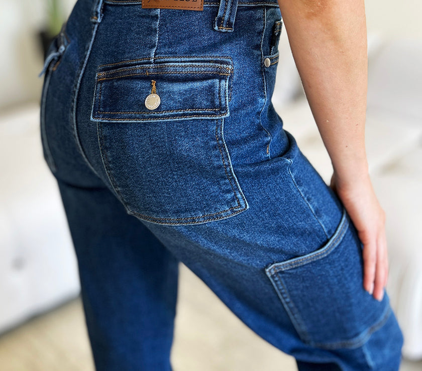 Judy Blue Full Size High Waist Cargo Jeans