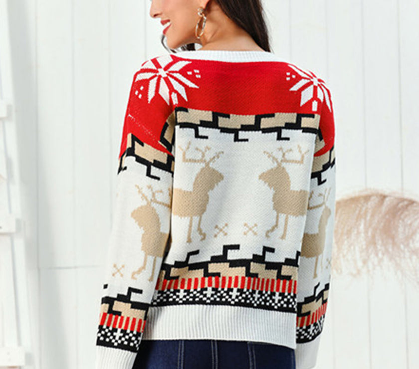 Reindeer Round Neck Sweater