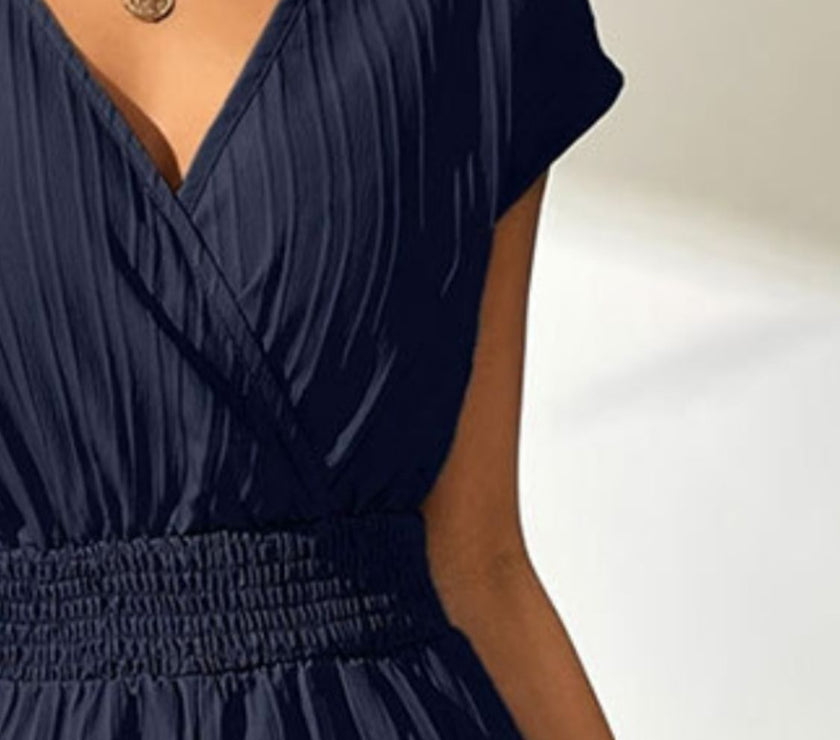 Tied Surplice Short Sleeve Romper