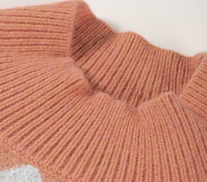 Geometric Mock Neck Long Sleeve Sweater