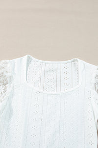 Eyelet Lace Long Sleeve Bodysuit