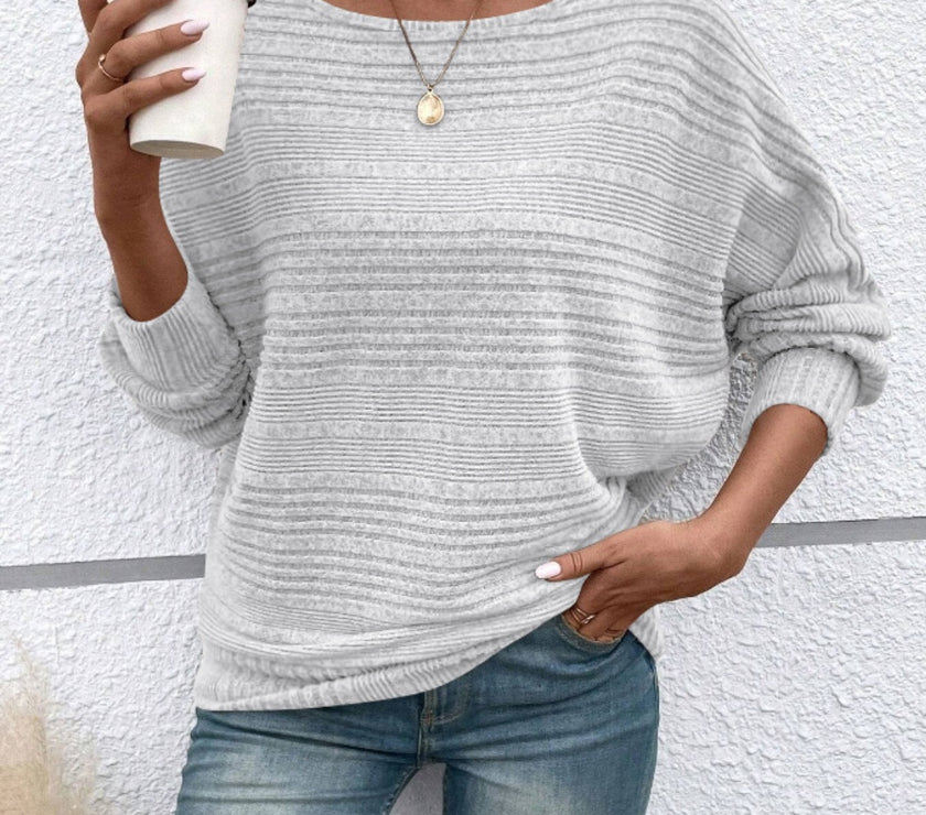 Full Size Round Neck Long Sleeve Top
