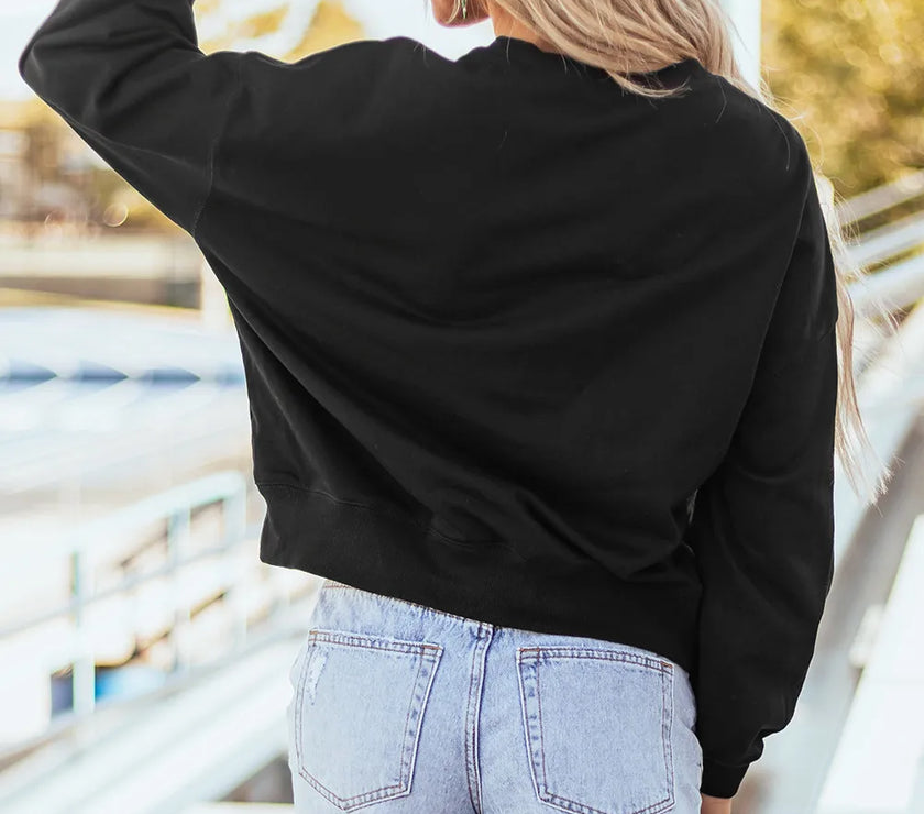 GAME DAY Round Neck Long Sleeve Sweatshirt