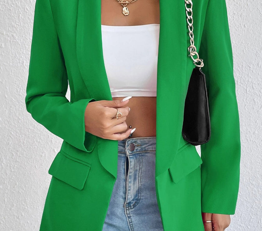 Shawl Collar Long Sleeve Blazer