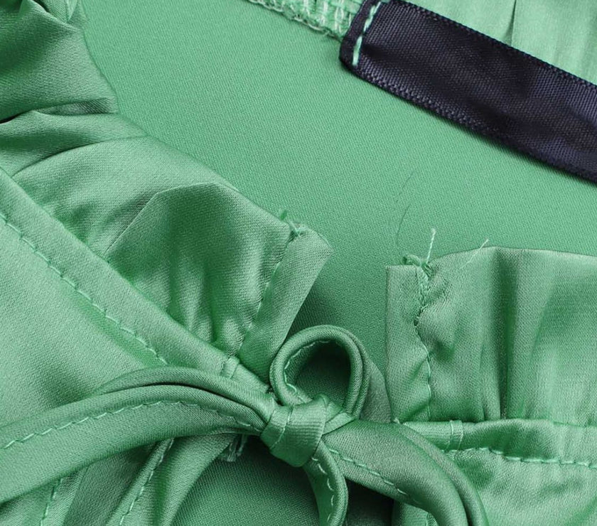 Frill Tied Lantern Sleeve Blouse