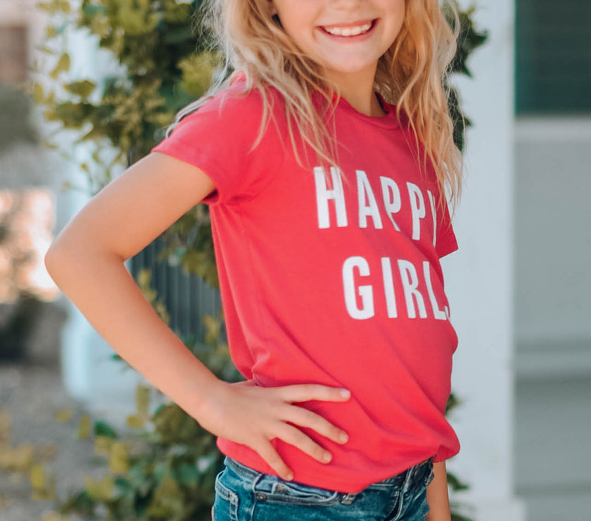 Girls Letter Graphic Short Sleeve T-Shirt