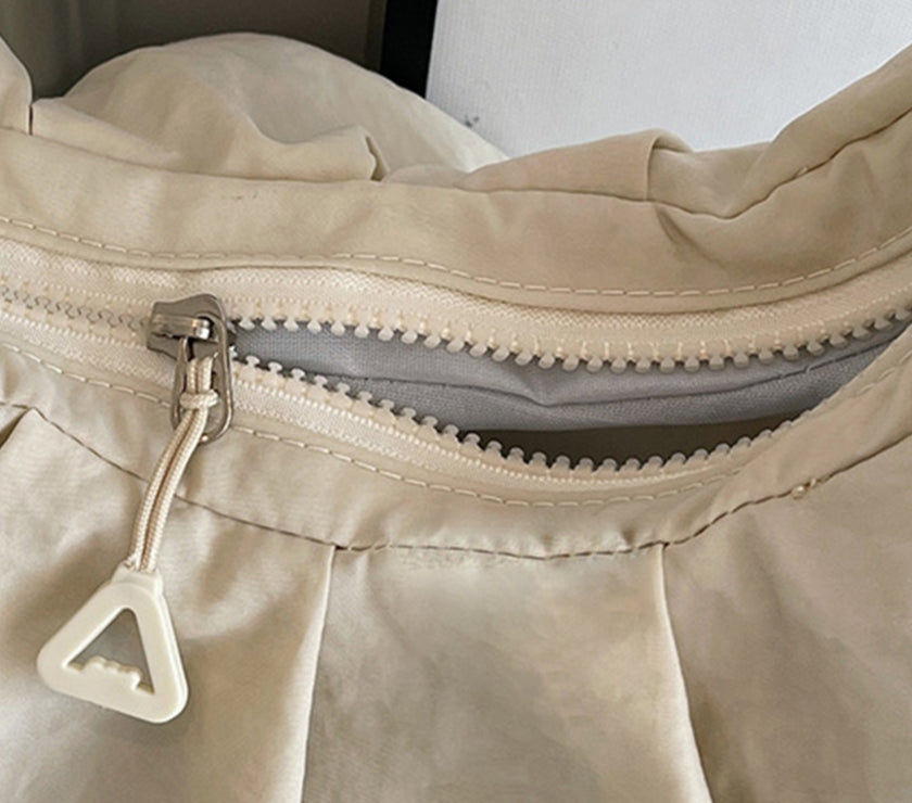Drawstring Strap Ruched Crossbody Bag