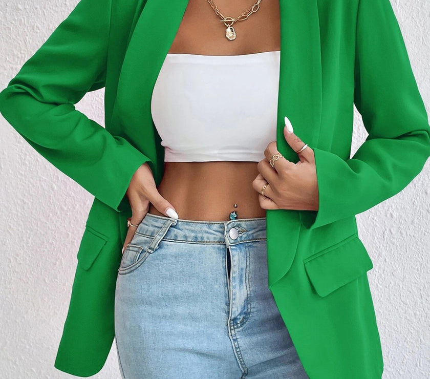 Shawl Collar Long Sleeve Blazer