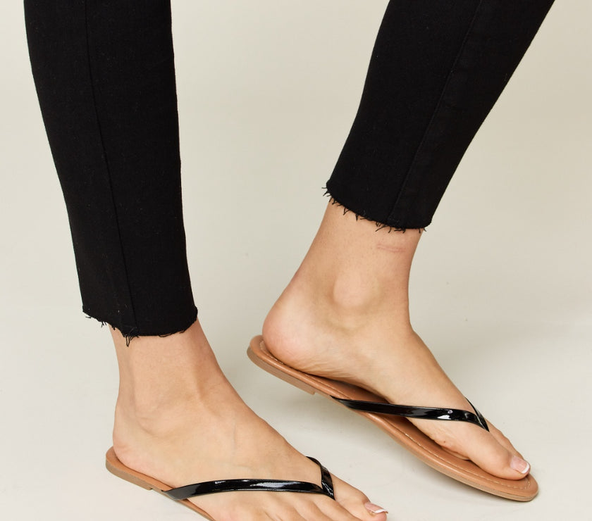 WILD DIVA PU Leather Open Toe Sandals