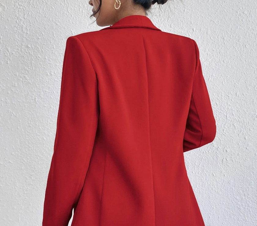 Shawl Collar Long Sleeve Blazer