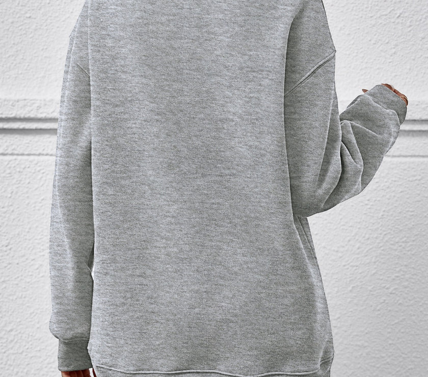 Christmas Tree Graphic Round Neck Sweatshirt