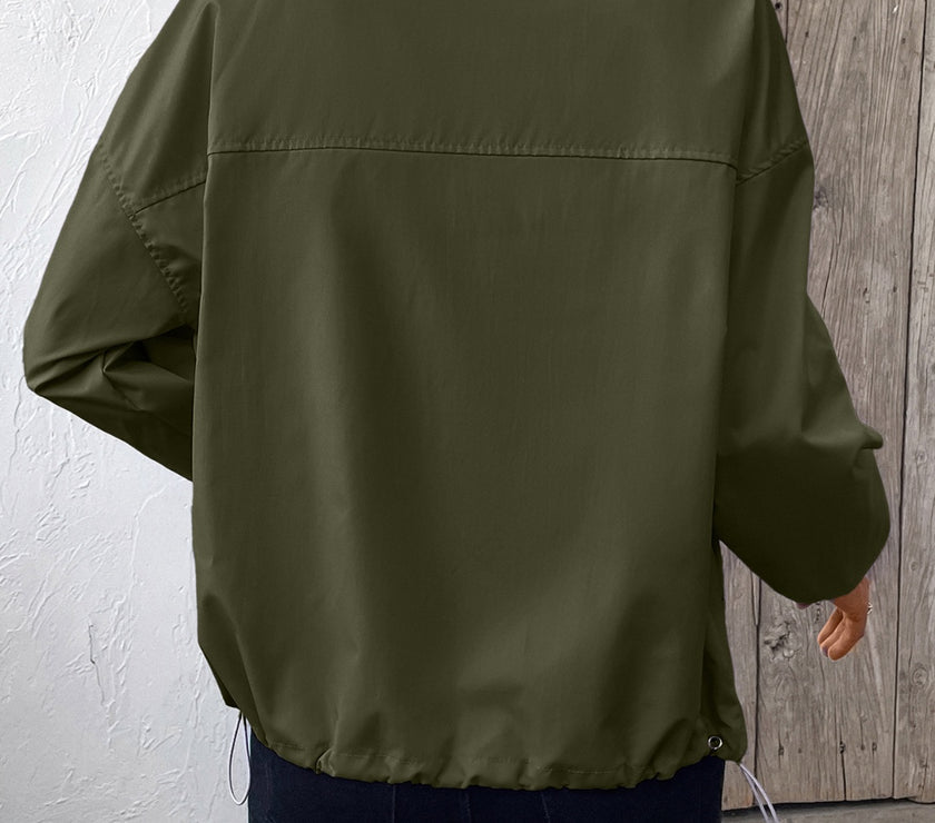 Ivy Lane Pocketed Zip Up Long Sleeve Jacket