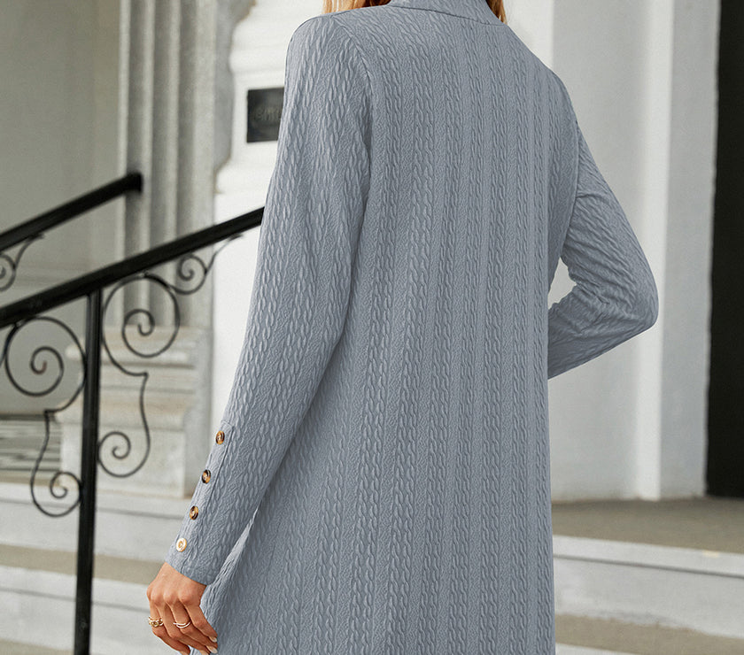 Open Front Long Sleeve Cardigan