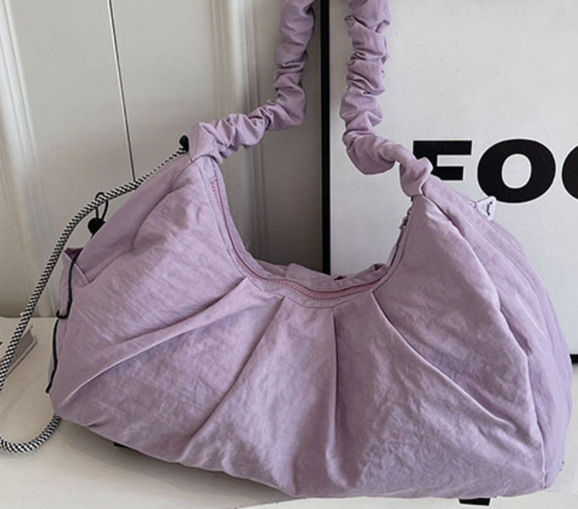 Drawstring Strap Ruched Crossbody Bag