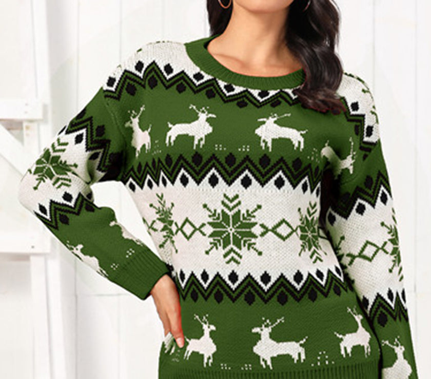 Reindeer Round Neck Sweater