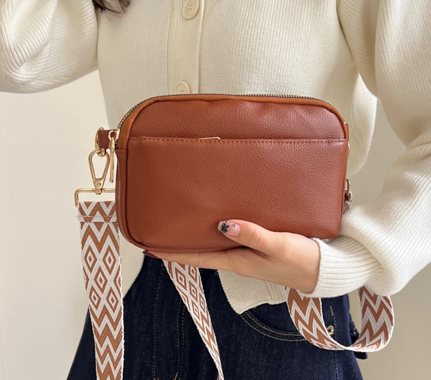 PU Leather Single Strap Crossbody Bag