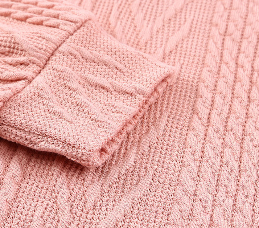 Sequin Leopard Round Neck Long Sleeve Sweater