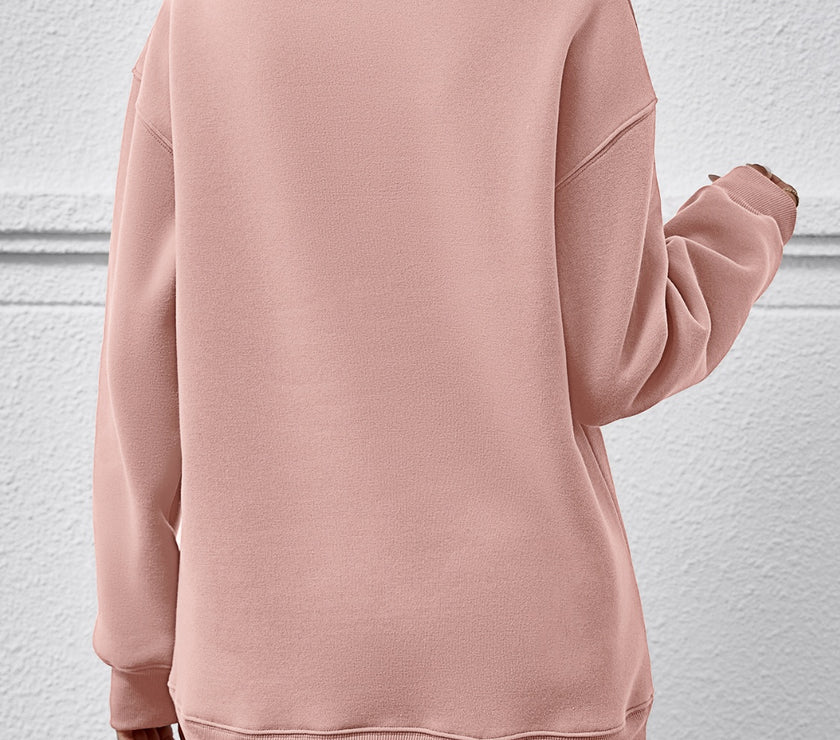 Christmas Tree Graphic Round Neck Sweatshirt