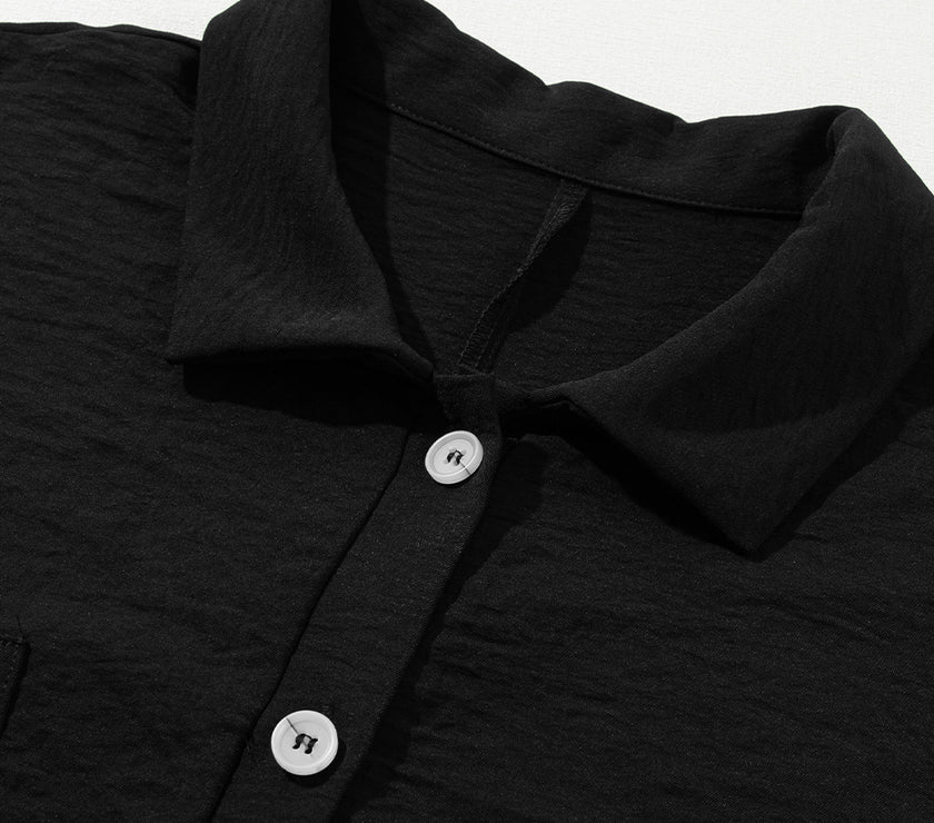 Half Button Collared Neck Romper