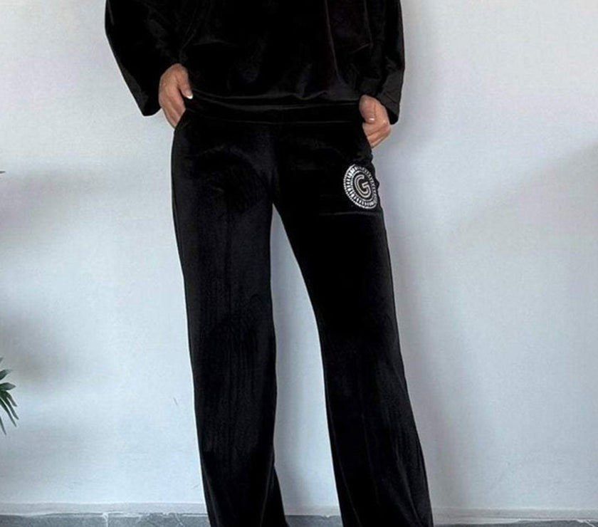 Full Size Boat Neck Long Sleeve Top and Pants Set