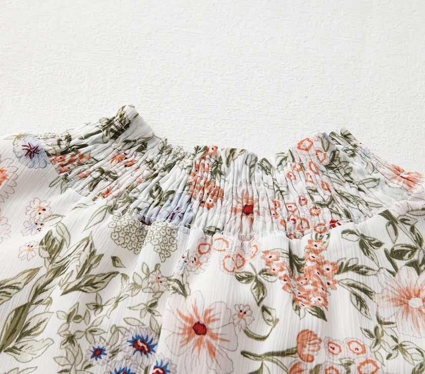 Printed Mock Neck Long Sleeve Mini Dress