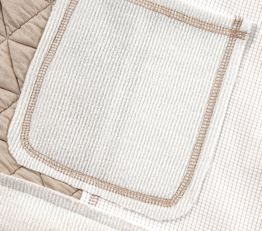 Drawstring Color Block Long Sleeve Jacket