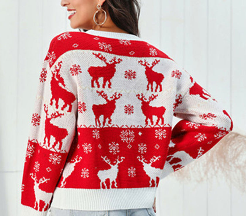 Reindeer Round Neck Sweater