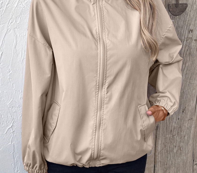 Ivy Lane Pocketed Zip Up Long Sleeve Jacket