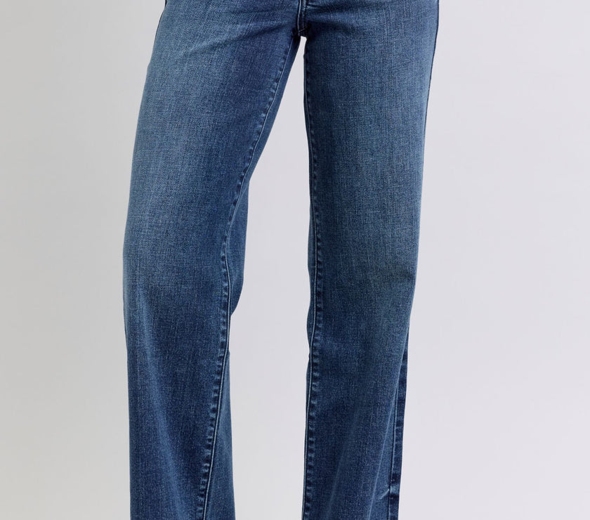 Judy Blue Full Size Raw Hem Mid Rise Jeans