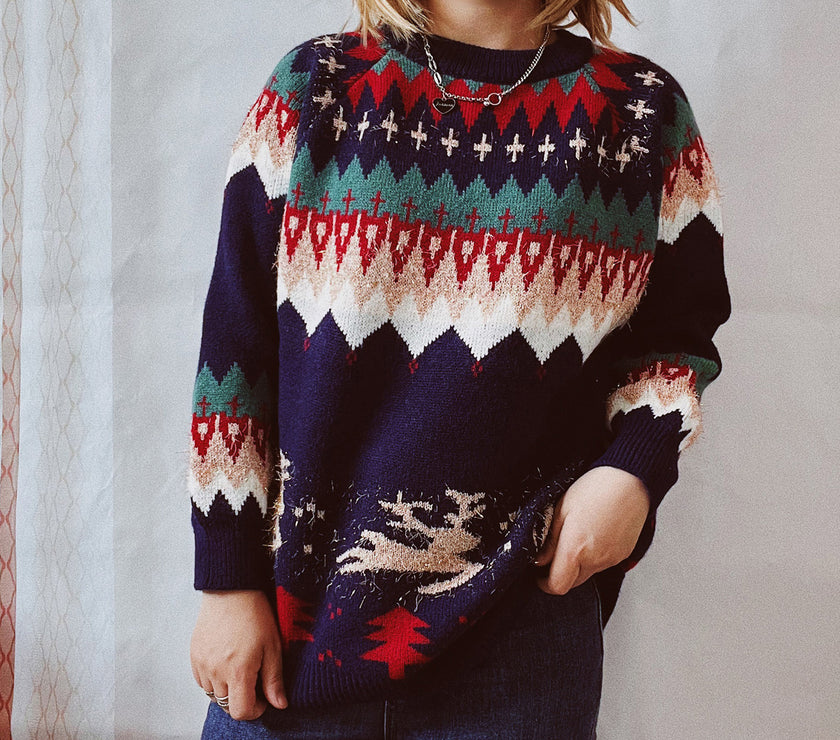 Christmas Element Long Sleeve Sweater