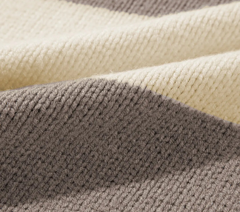 Color Block Round Neck Sweater