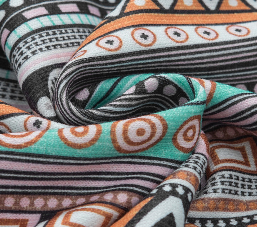 Printed Square Neck Wide Strap Tank