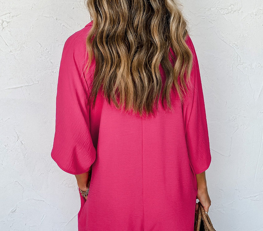 Half Button Collared Neck Romper