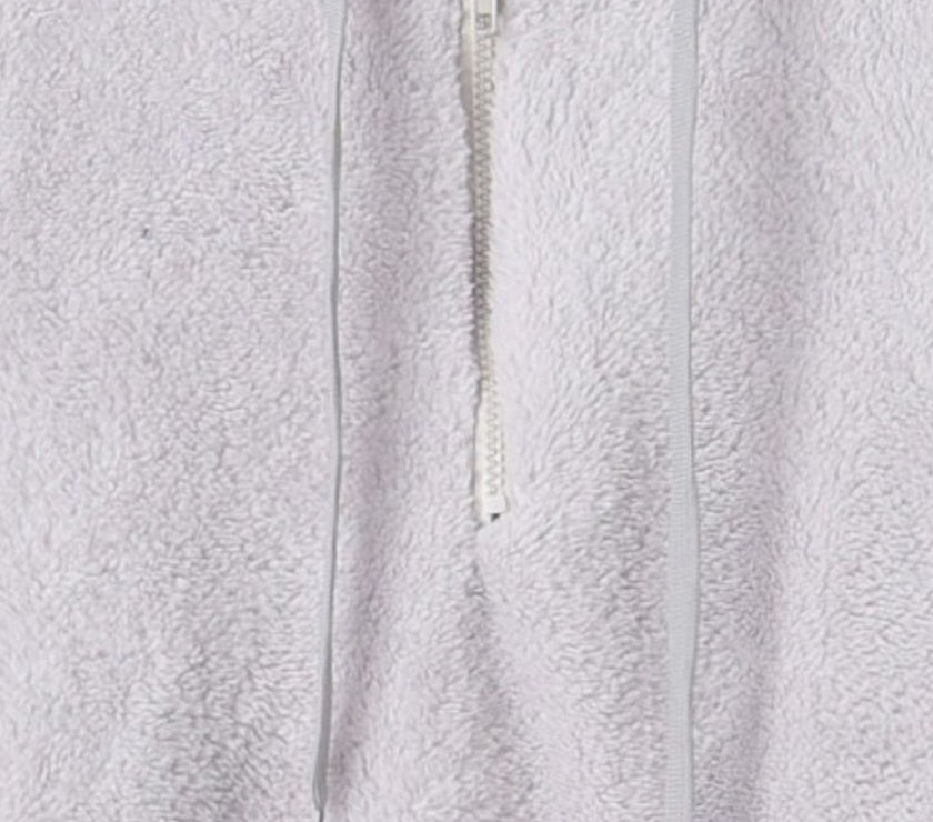 Full Size Quarter-Zip Drawstring Teddy Hoodie