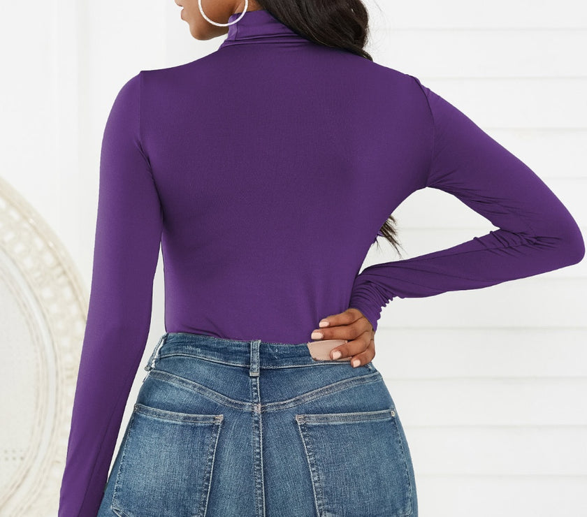 Turtleneck Long Sleeve Bodysuit