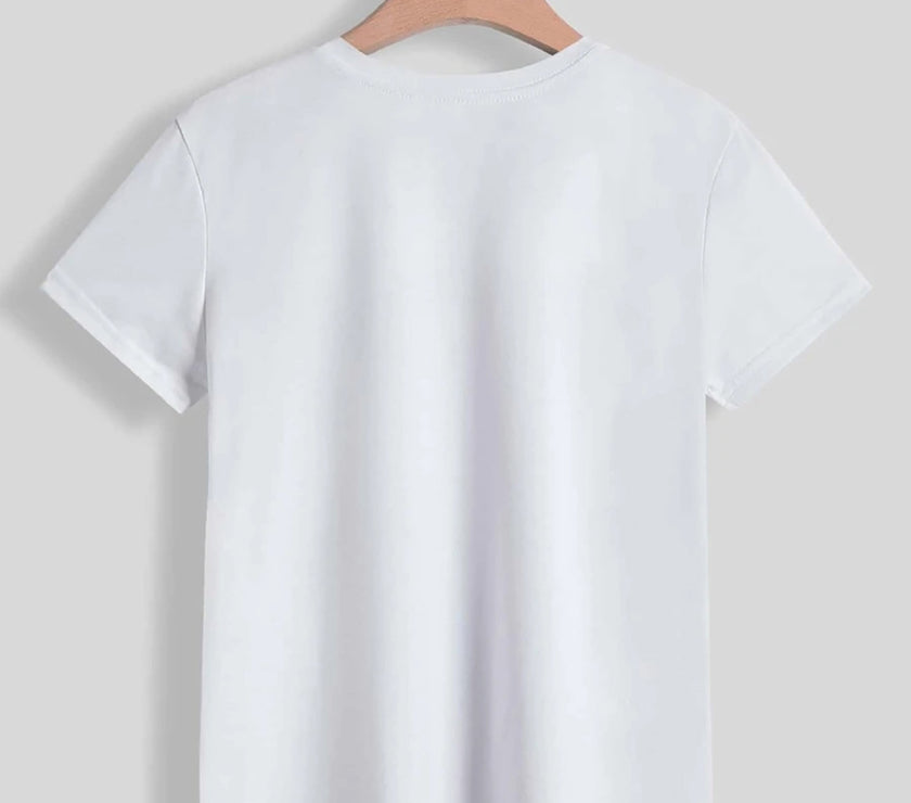 Lucky Clover Round Neck Short Sleeve T-Shirt