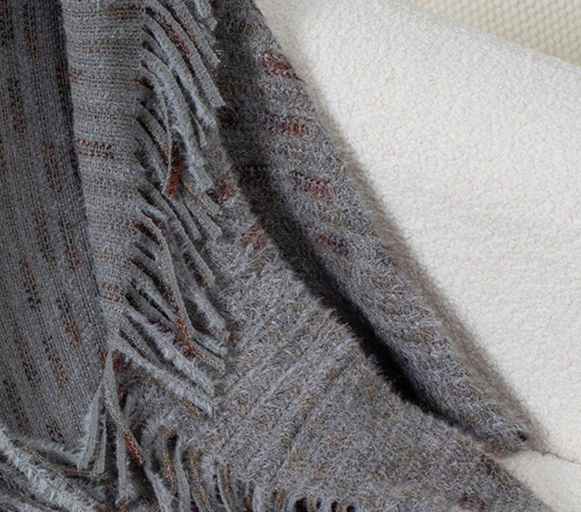 Fringe Open Front Half Sleeve Poncho