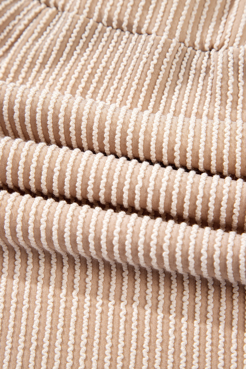 Jet Stream Corded Elastic High Waist Wrap Skort