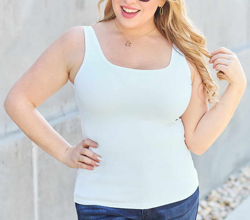 Basic Bae Full Size Square Neck Wide Strap Tank