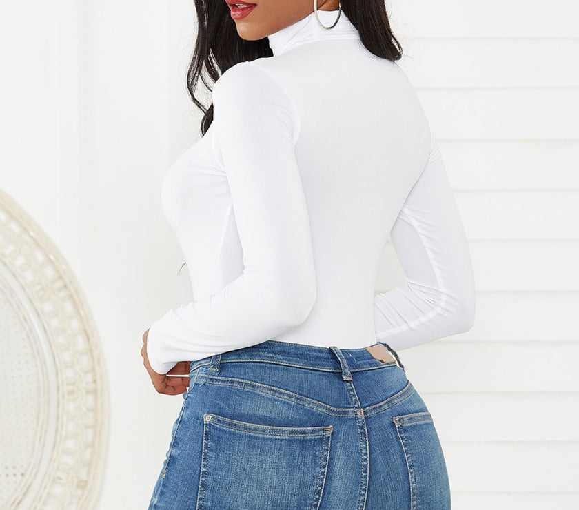 Turtleneck Long Sleeve Bodysuit
