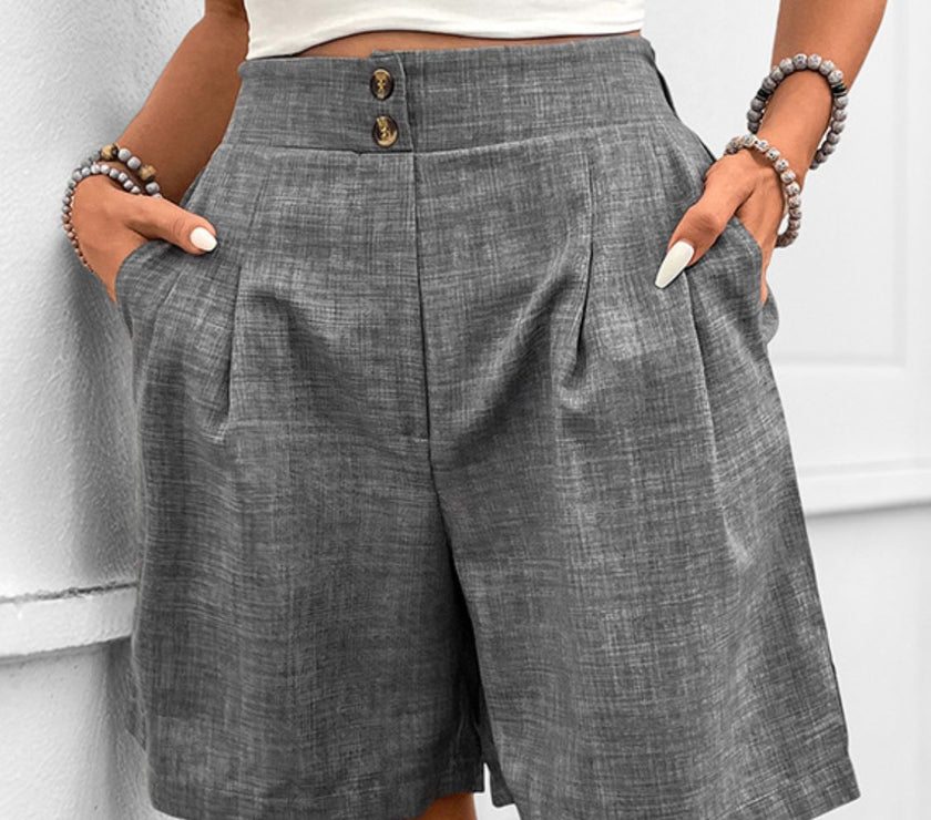 Perfee Frill Shorts with Pockets