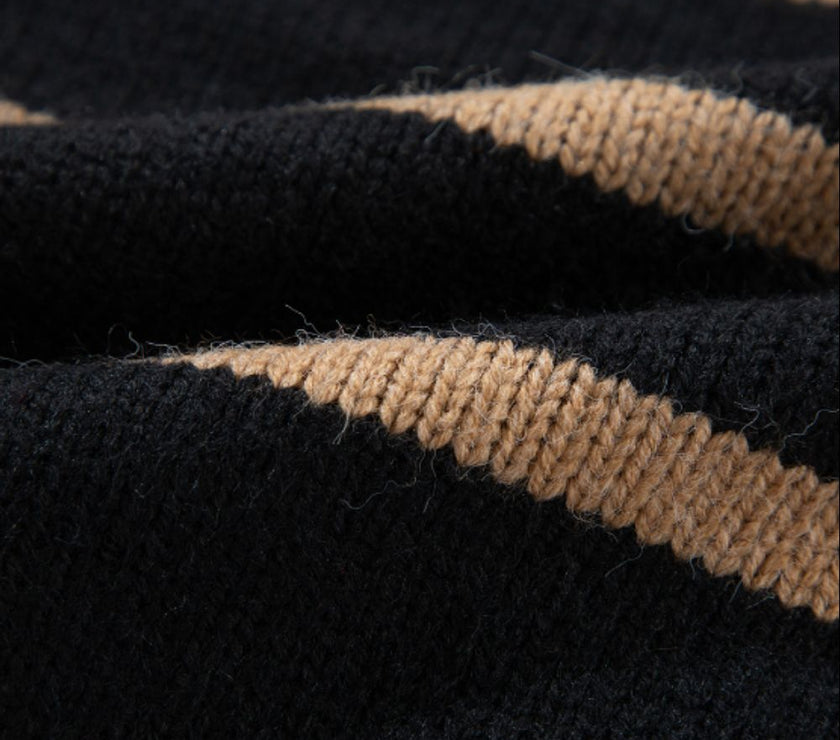 Striped Button Down Long Sleeve Cardigan