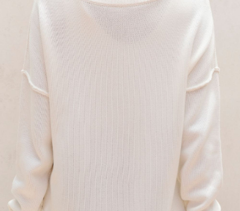 US Flag Side Slit Drop Shoulder Sweater