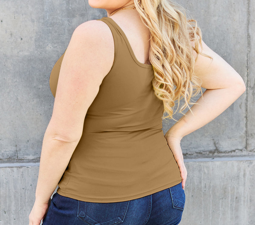 Basic Bae Full Size Square Neck Wide Strap Tank