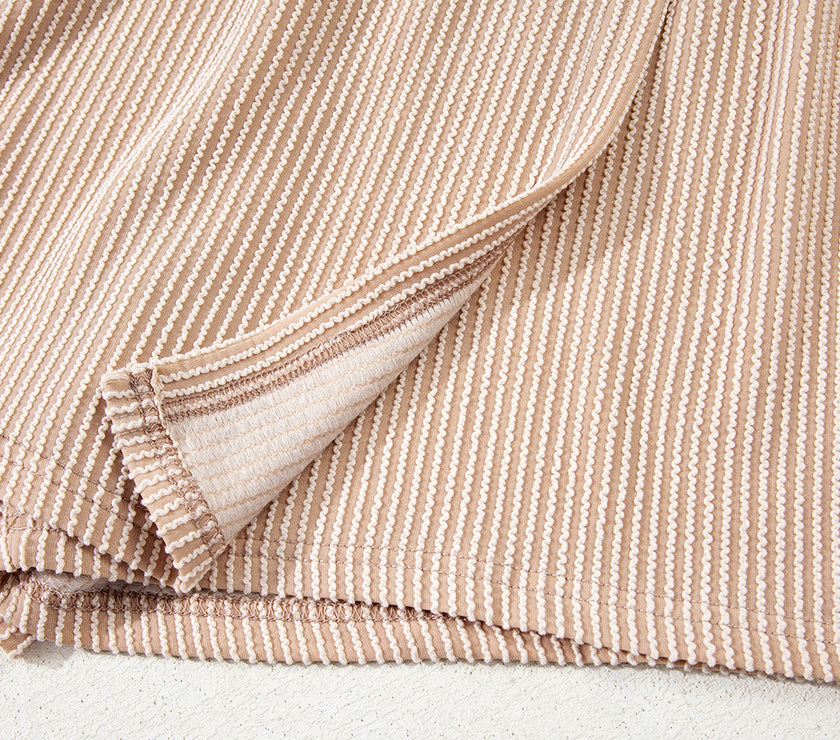 Jet Stream Corded Elastic High Waist Wrap Skort