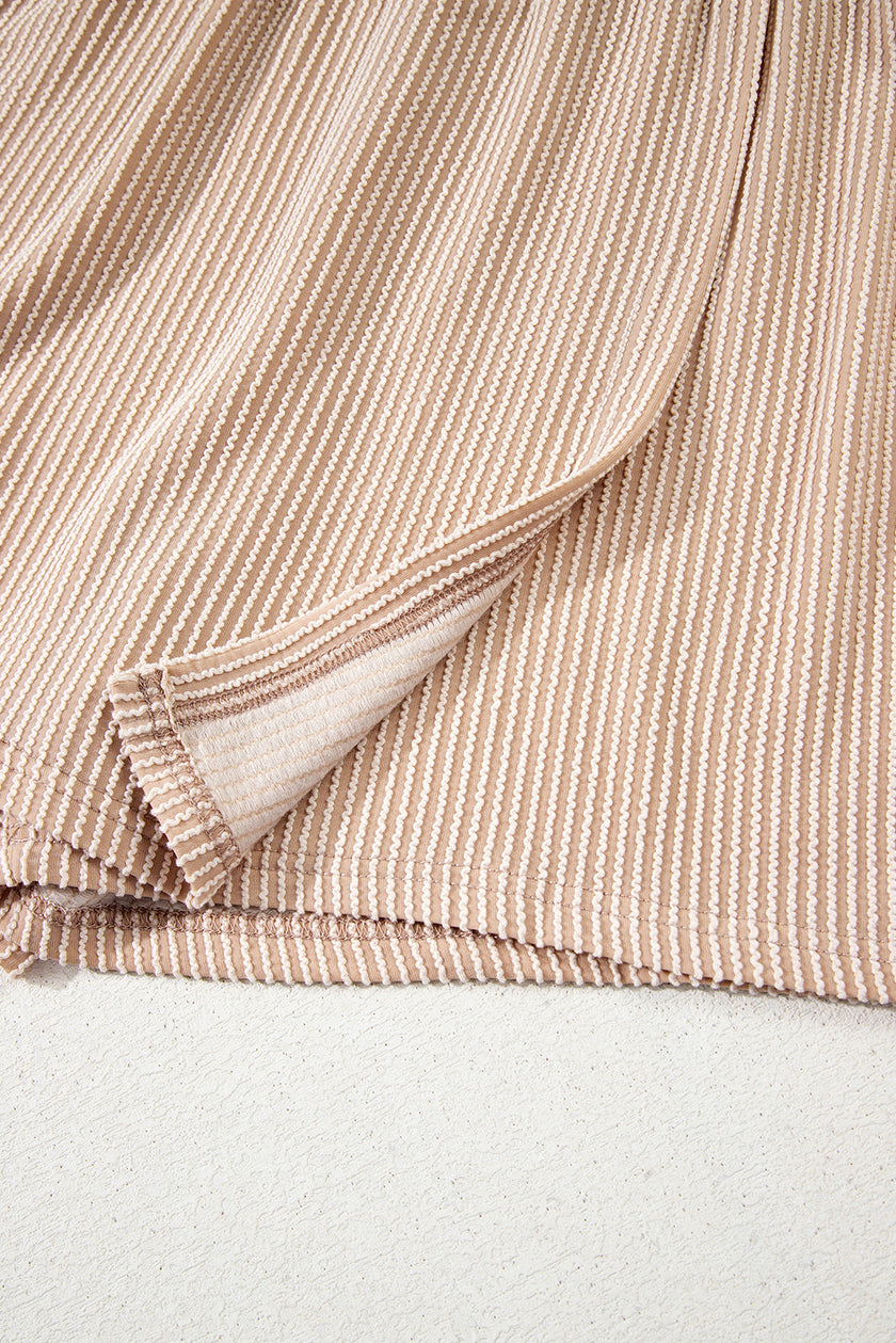 Jet Stream Corded Elastic High Waist Wrap Skort