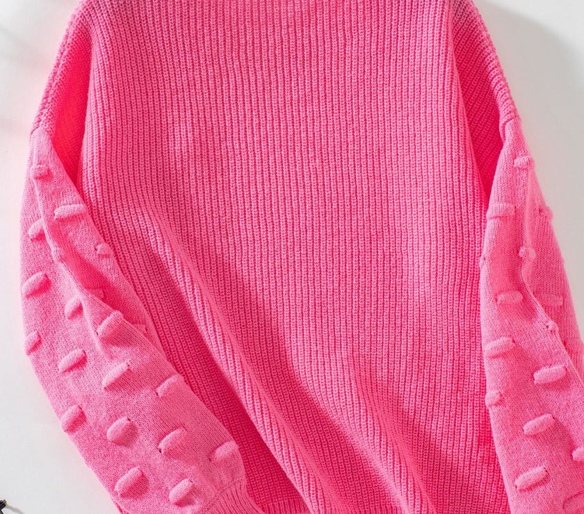 Round Neck Drop Shoulder Sweater